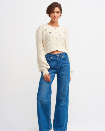 Long Sleeve Flower Pullover