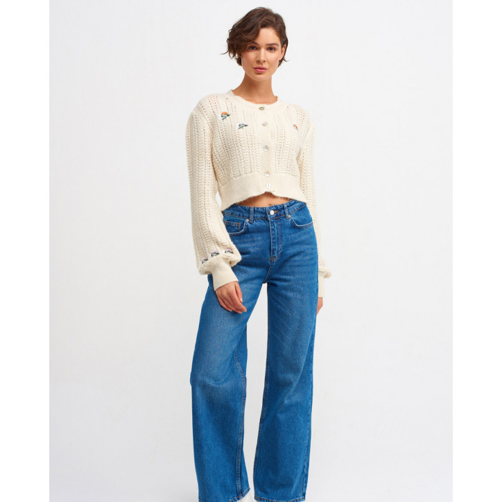 Pullover a fiori a maniche lunghe Pullover a fiori a maniche lunghe
