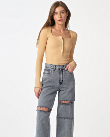 Casual Square Neck Top